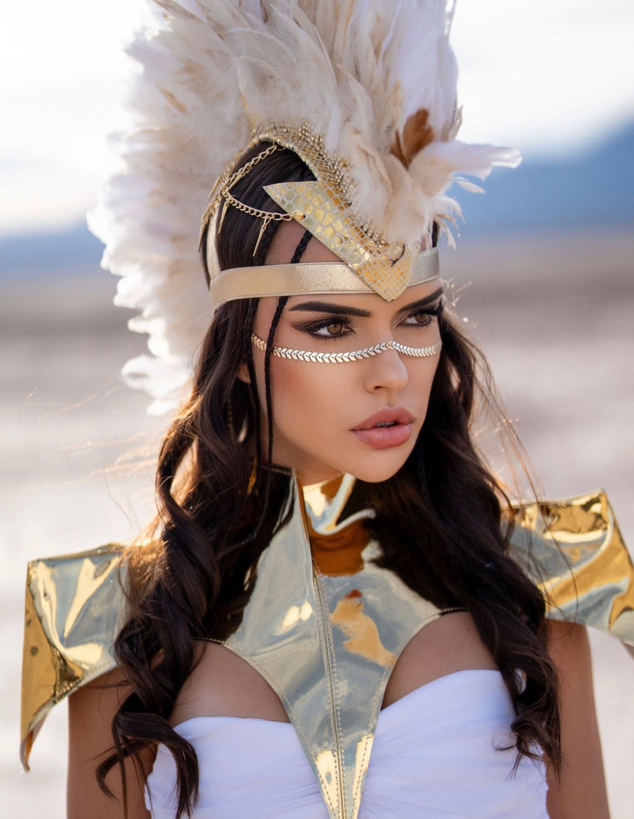Golden Feather Leather Empress Mohawk