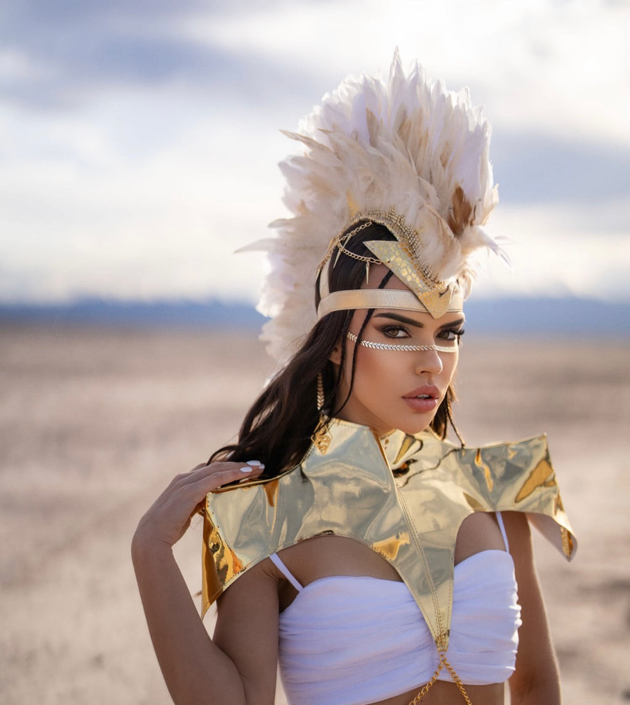 Golden Feather Leather Empress Mohawk