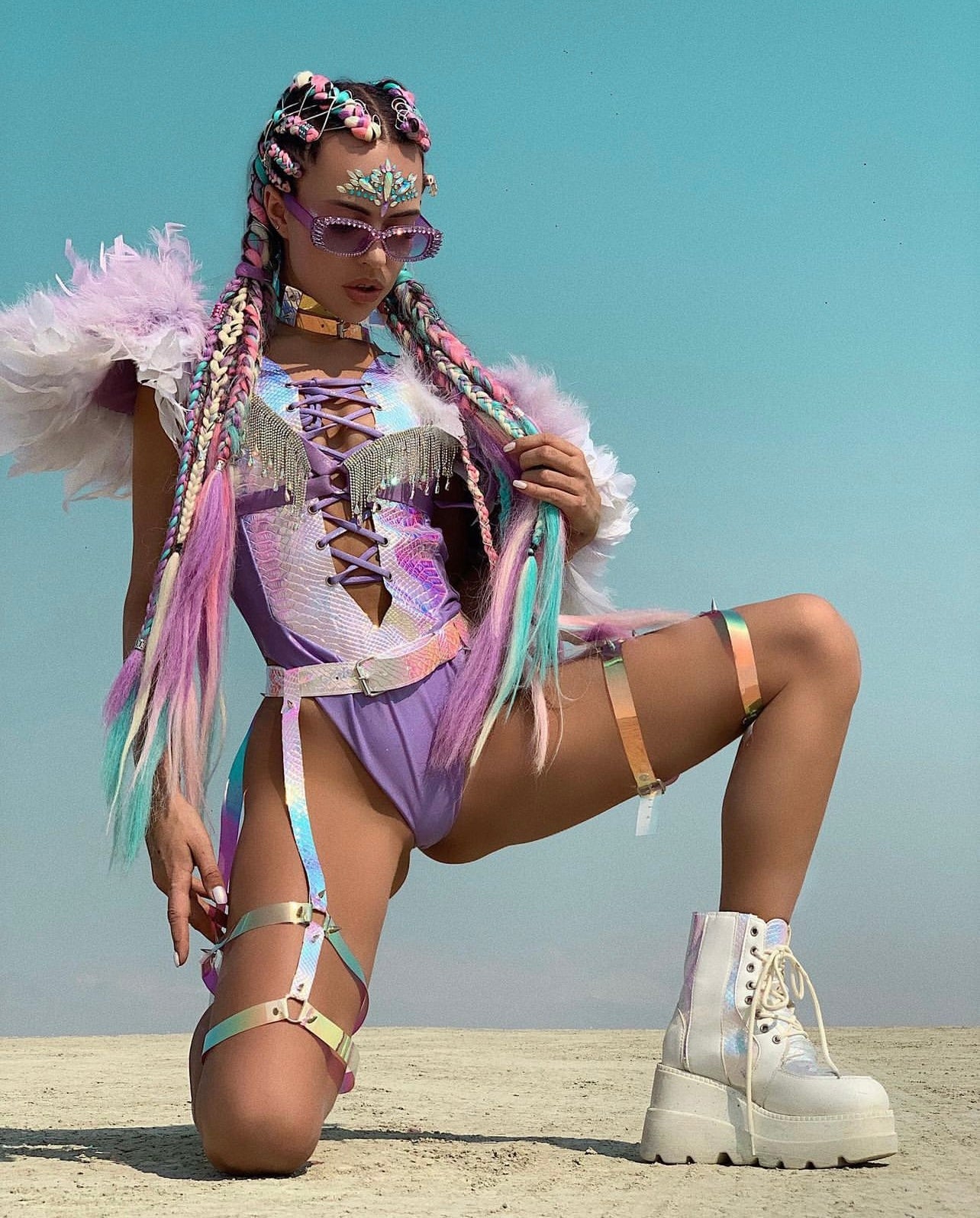 Iridescent Lilac Siren Bodysuit