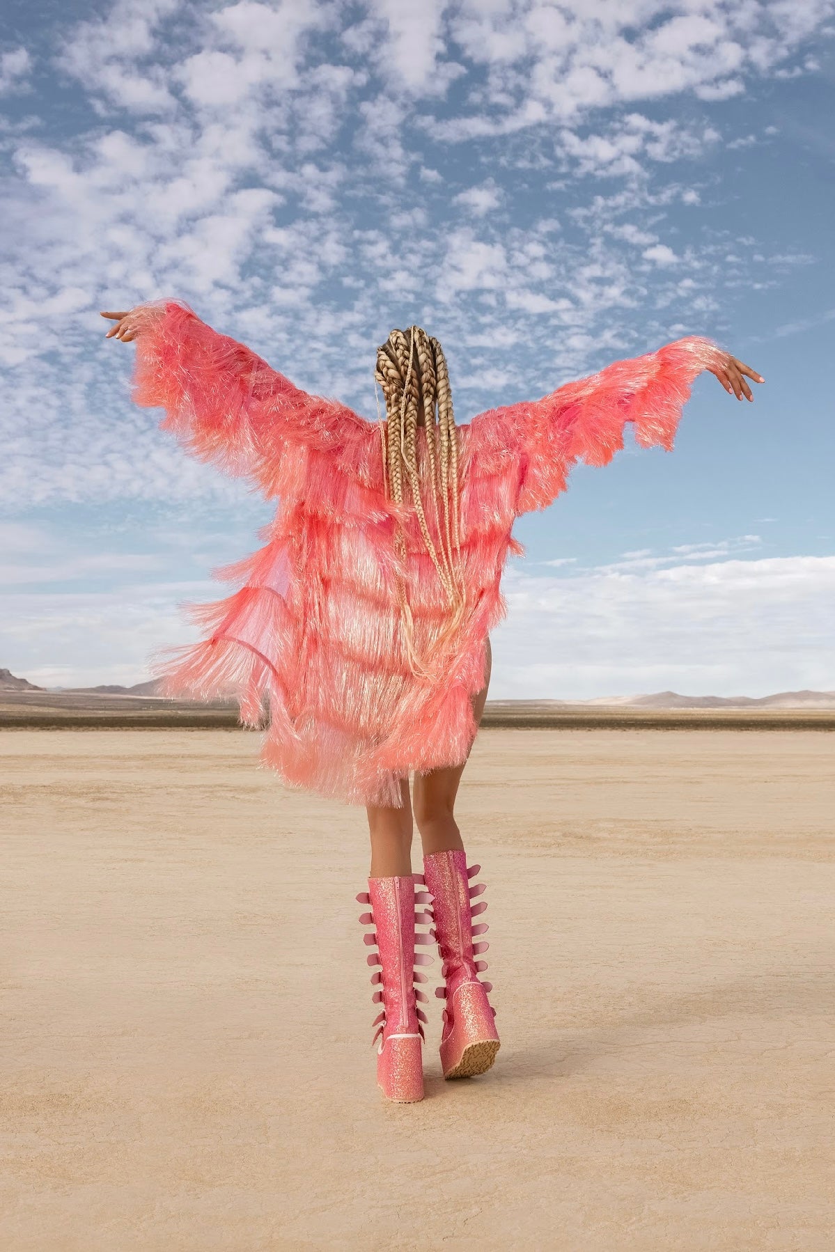 Cotton Candy Feather Kimono