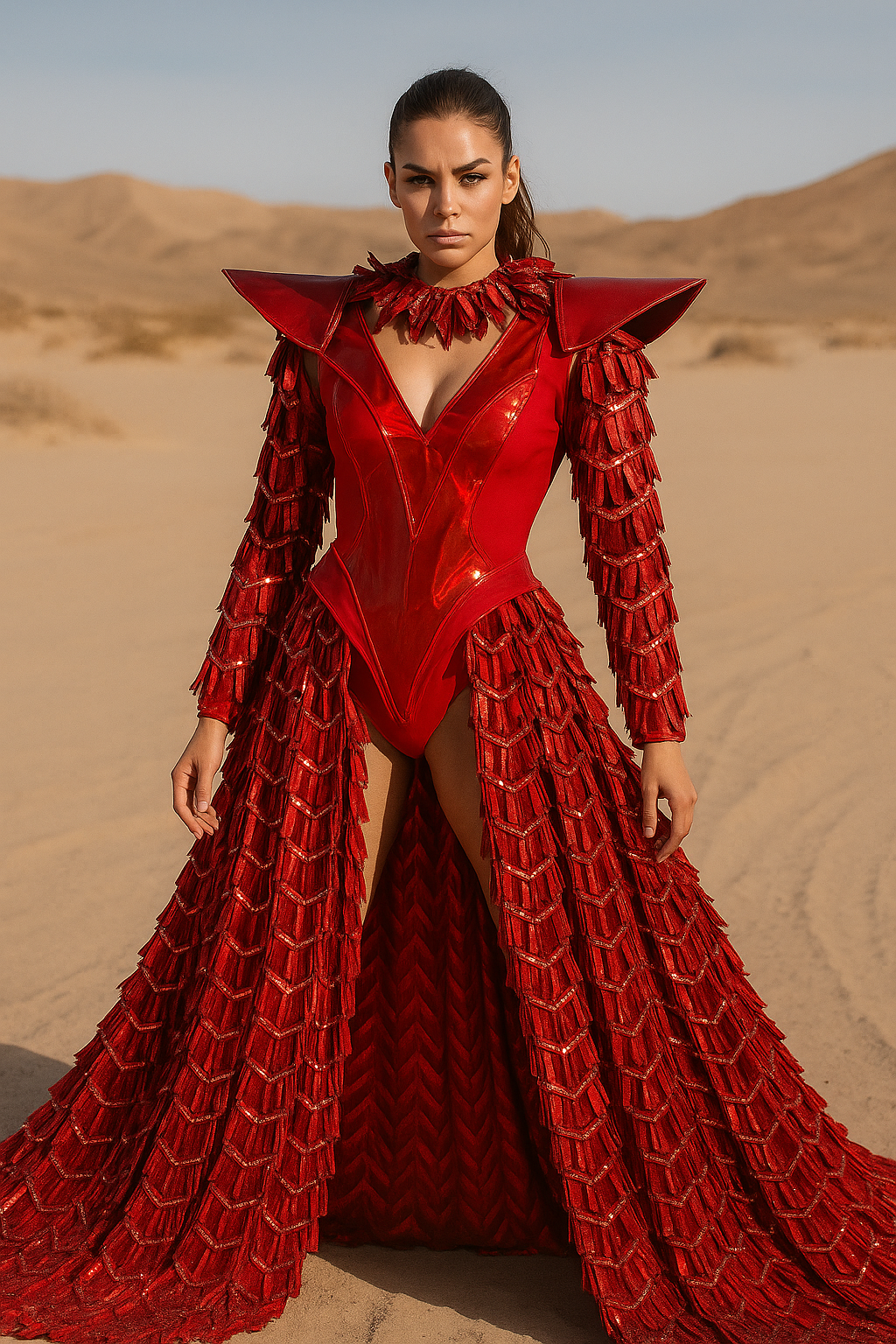 Red Phoenix Festival Costume Set