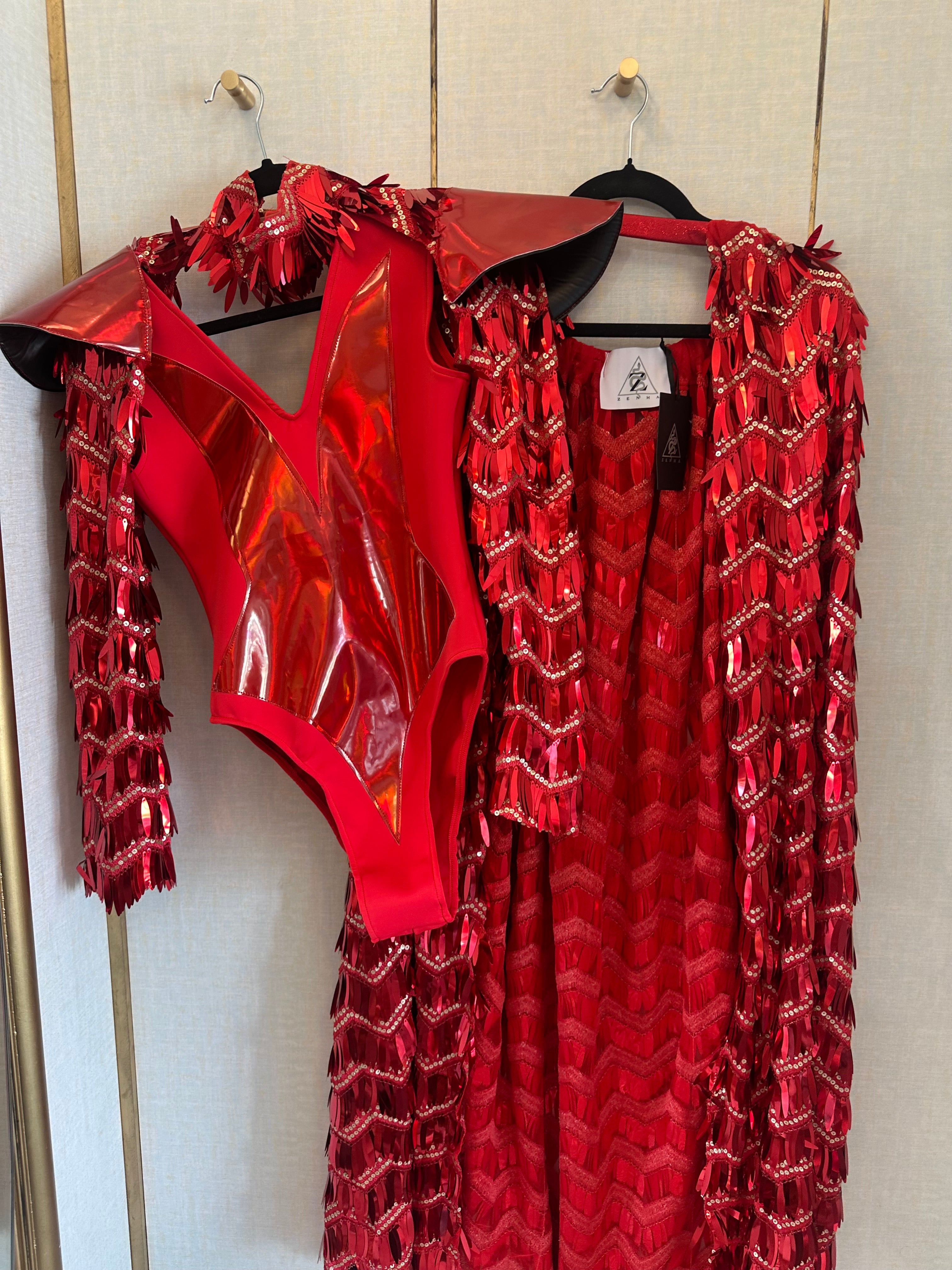 Red Phoenix Festival Costume Set