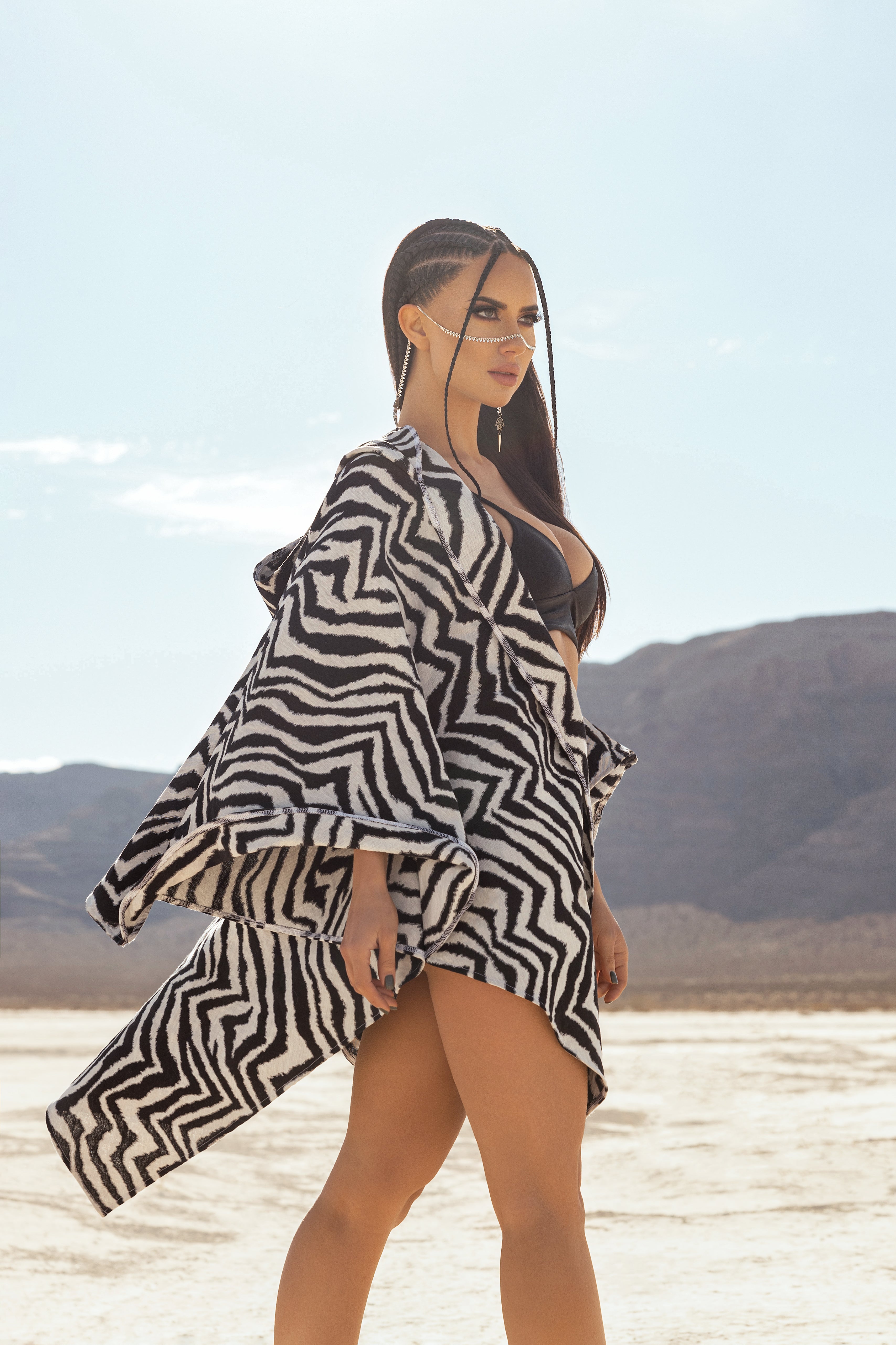 Zebra Mirage Kimono Unisex