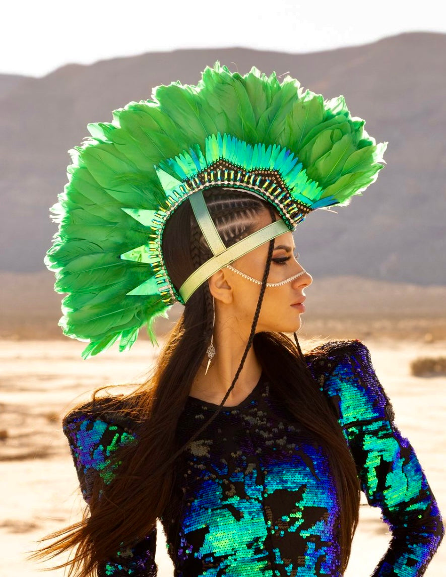 Green iridescent Mohawk