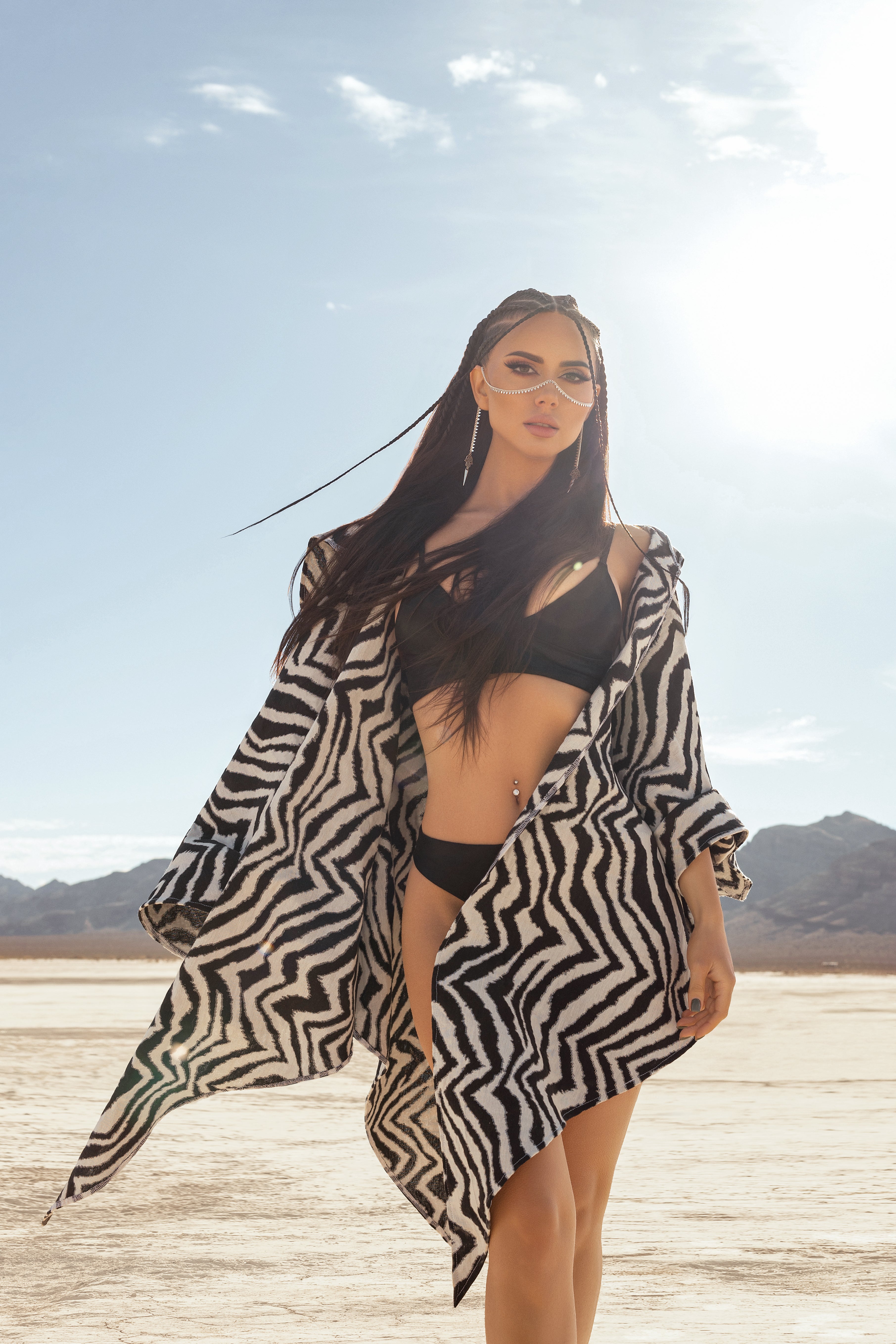 Zebra Mirage Kimono Unisex