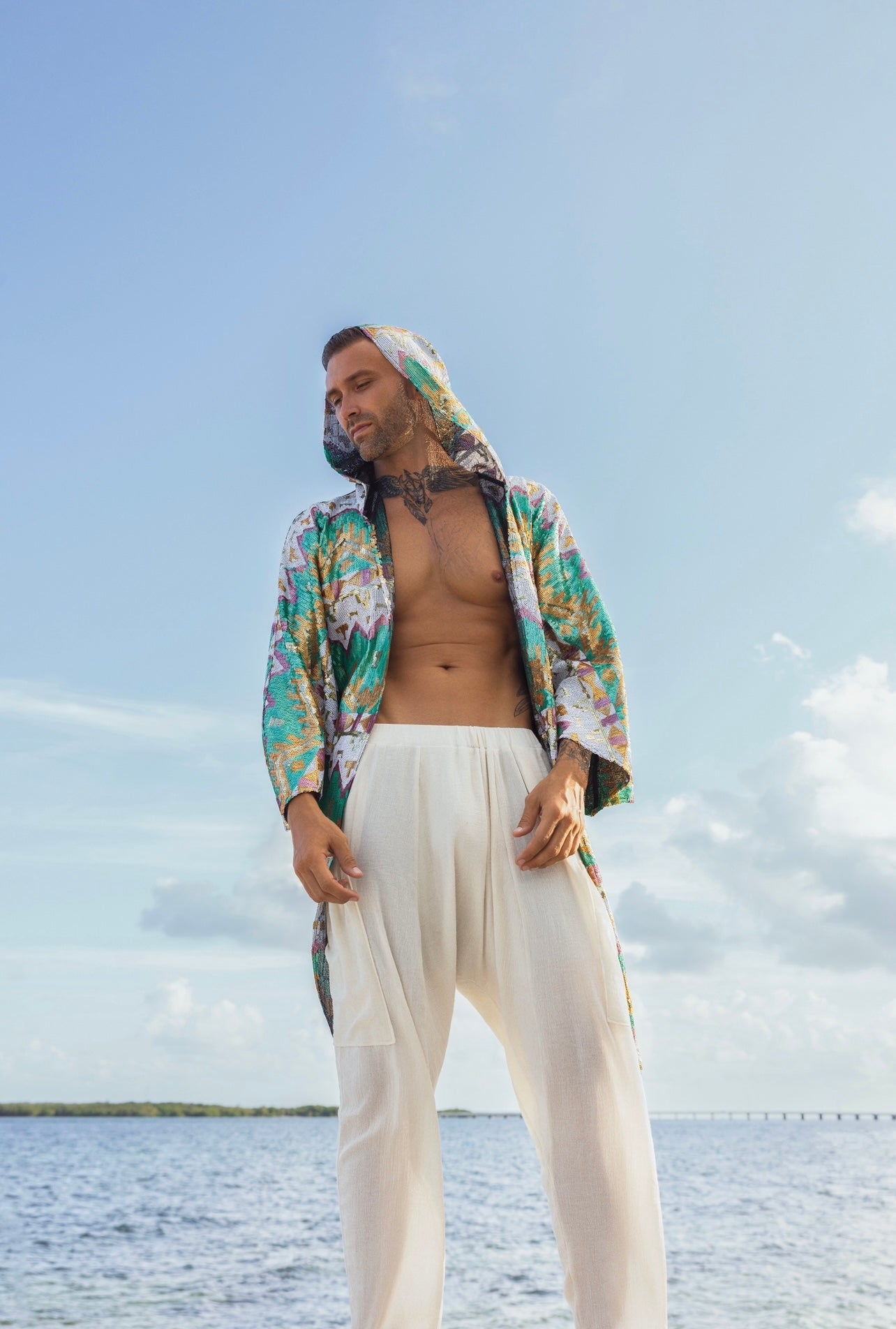 Men’s Aztec Print Kimono