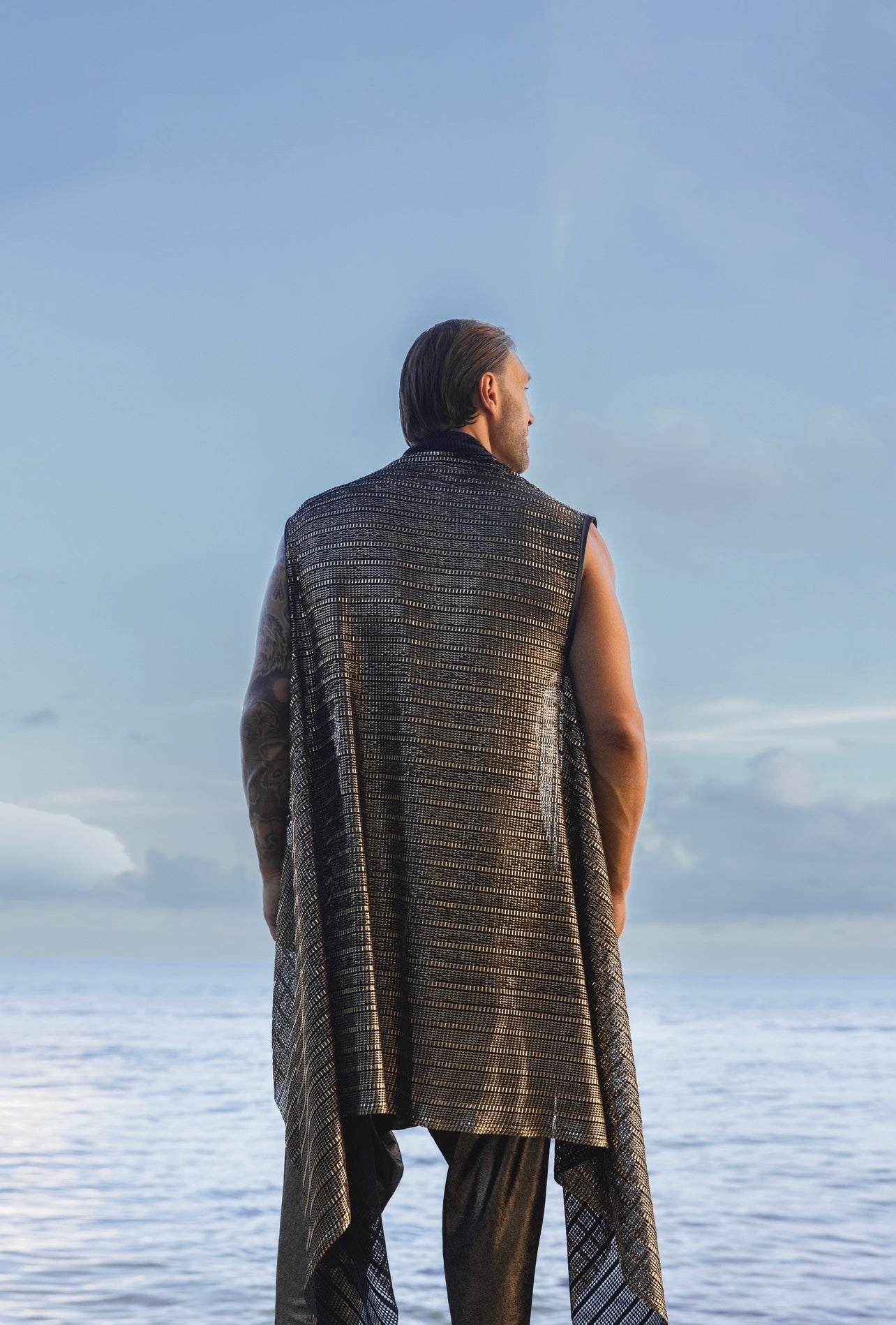 Golden Horizon Sheer Cape