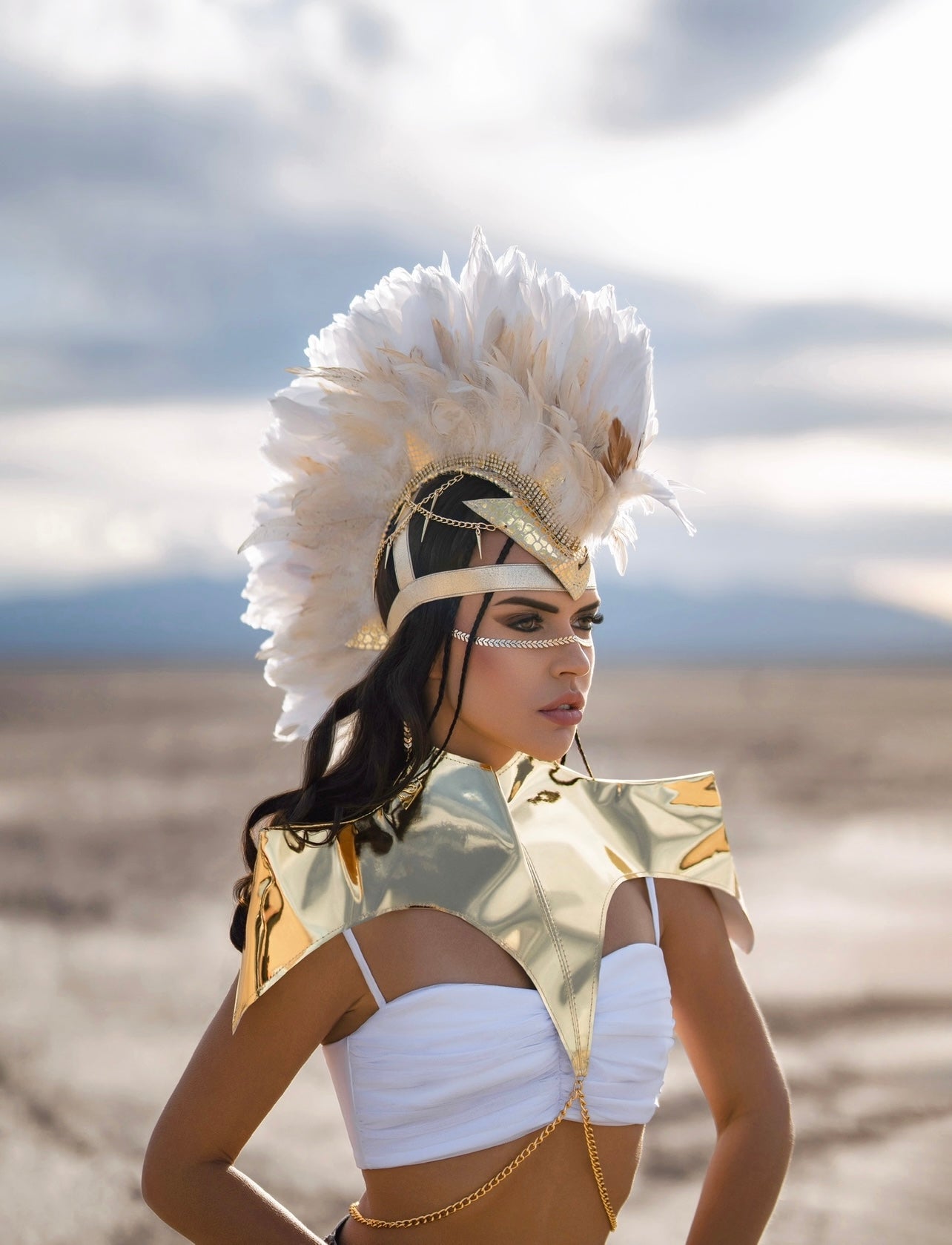Golden Feather Leather Empress Mohawk