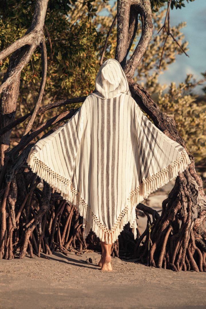 Bohemian Linen Stripes Kimono