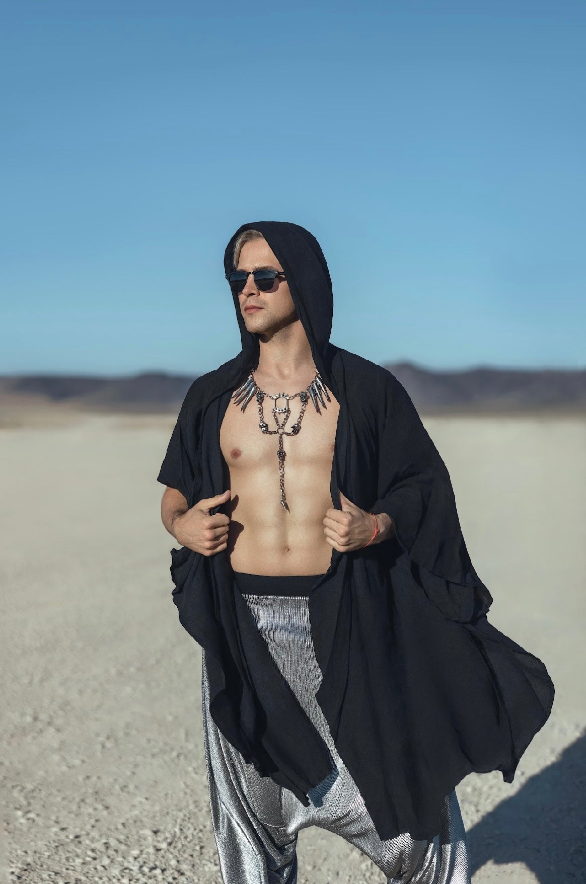 Desert Shadow Linen Kimono