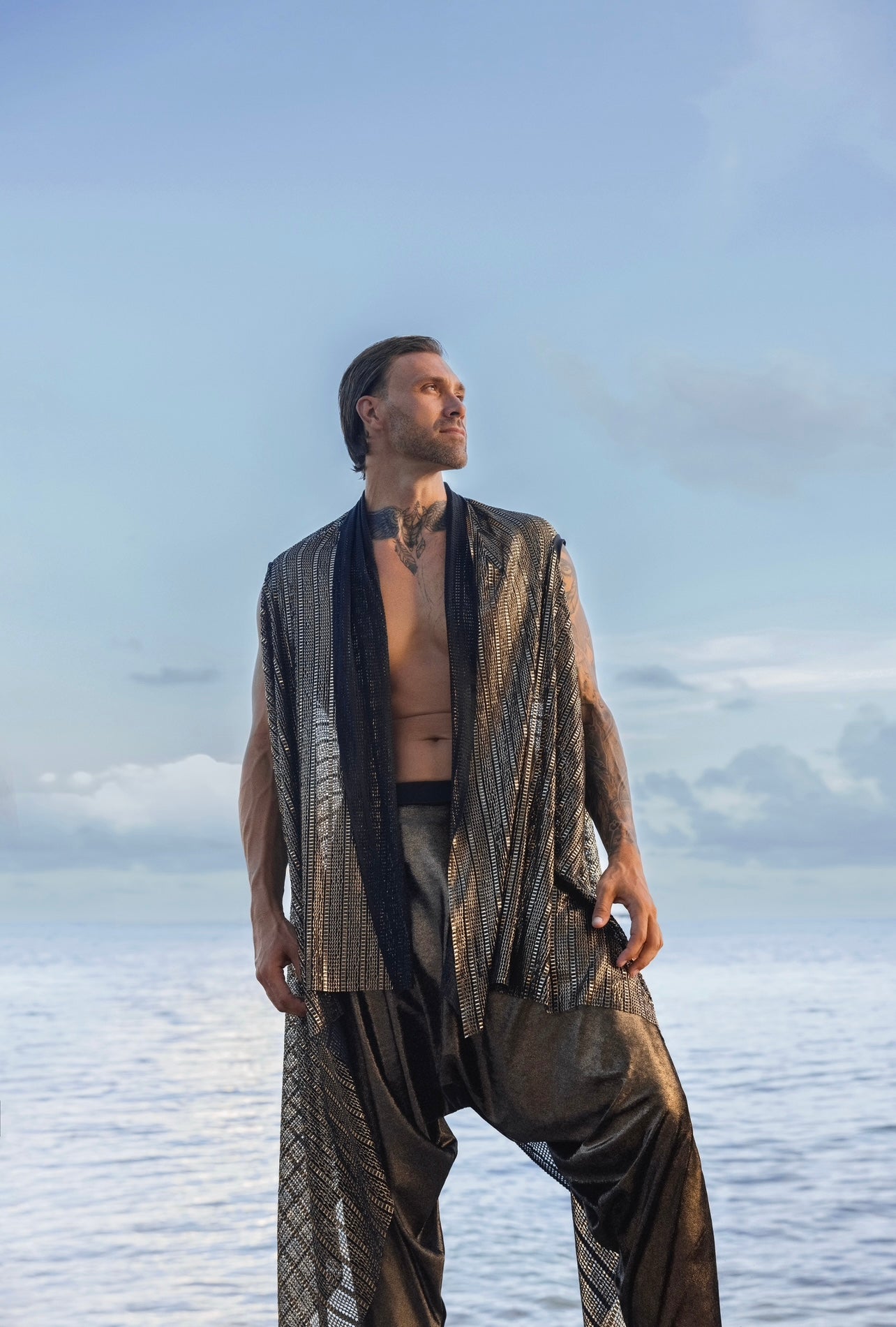 Golden Horizon Sheer Cape