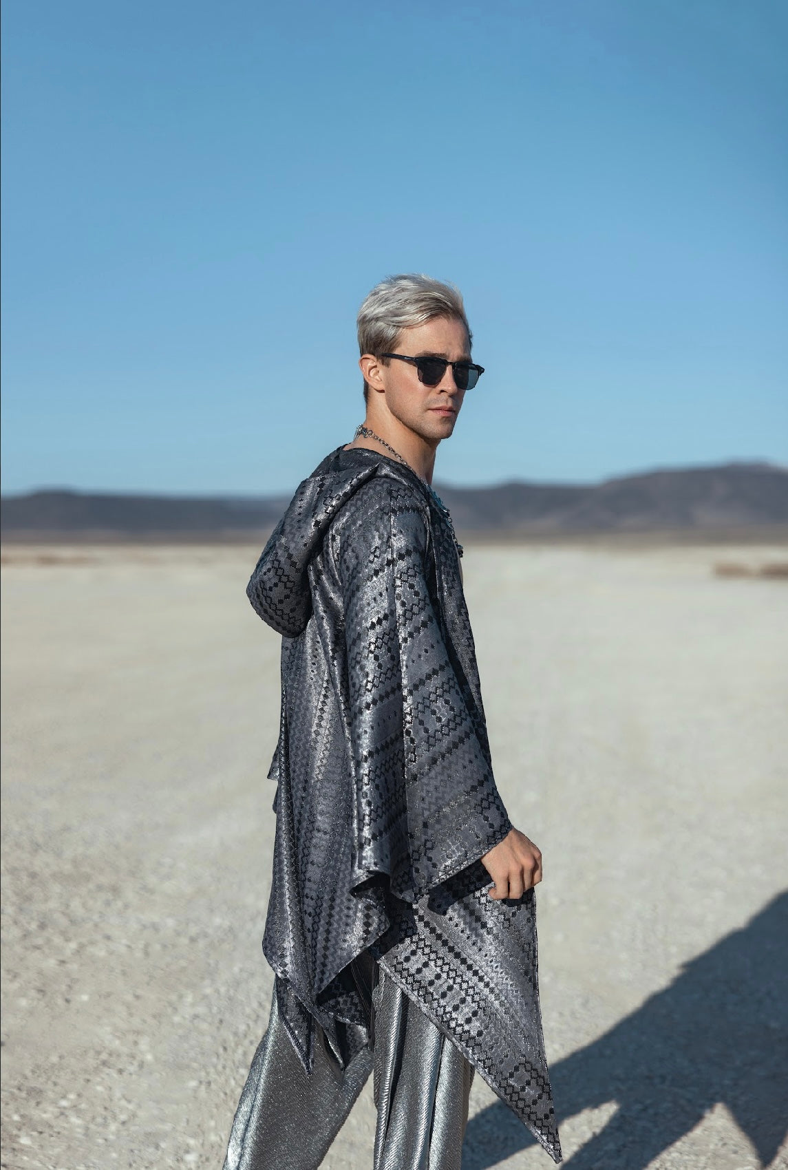 Midnight Warrior Metallic Kimono