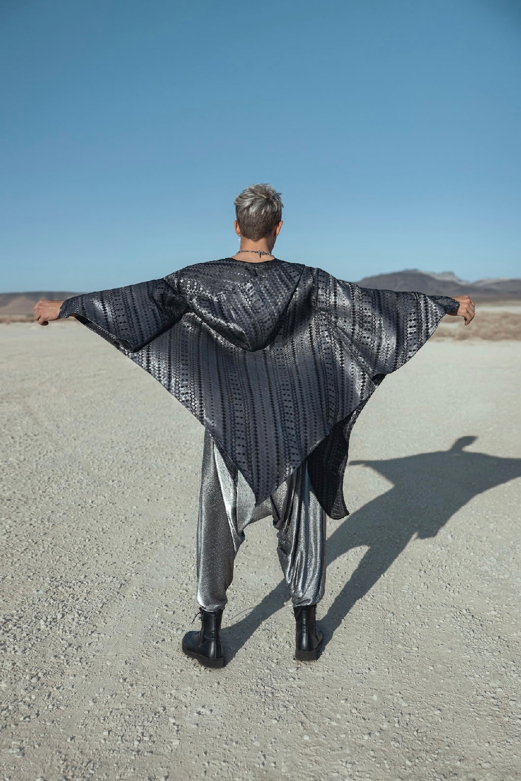 Midnight Warrior Metallic Kimono