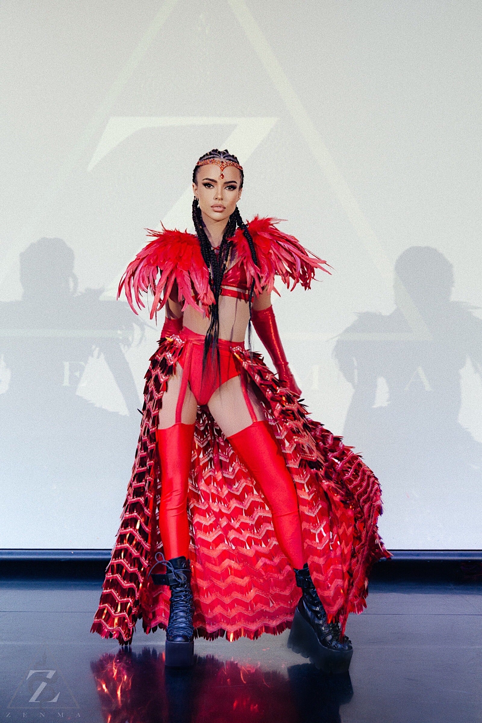 Red Shine Skirt