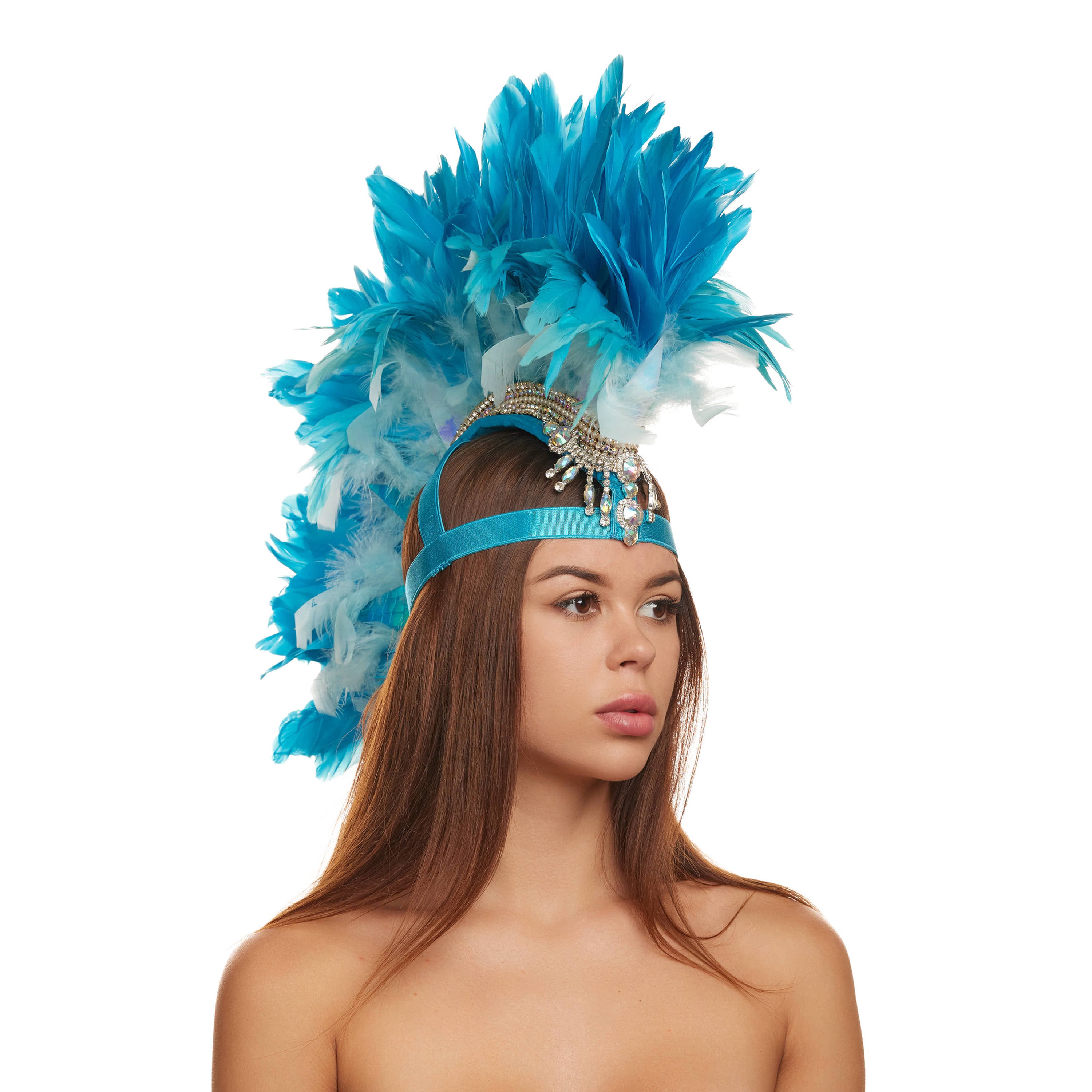 Ice Blue Feather Mohawk