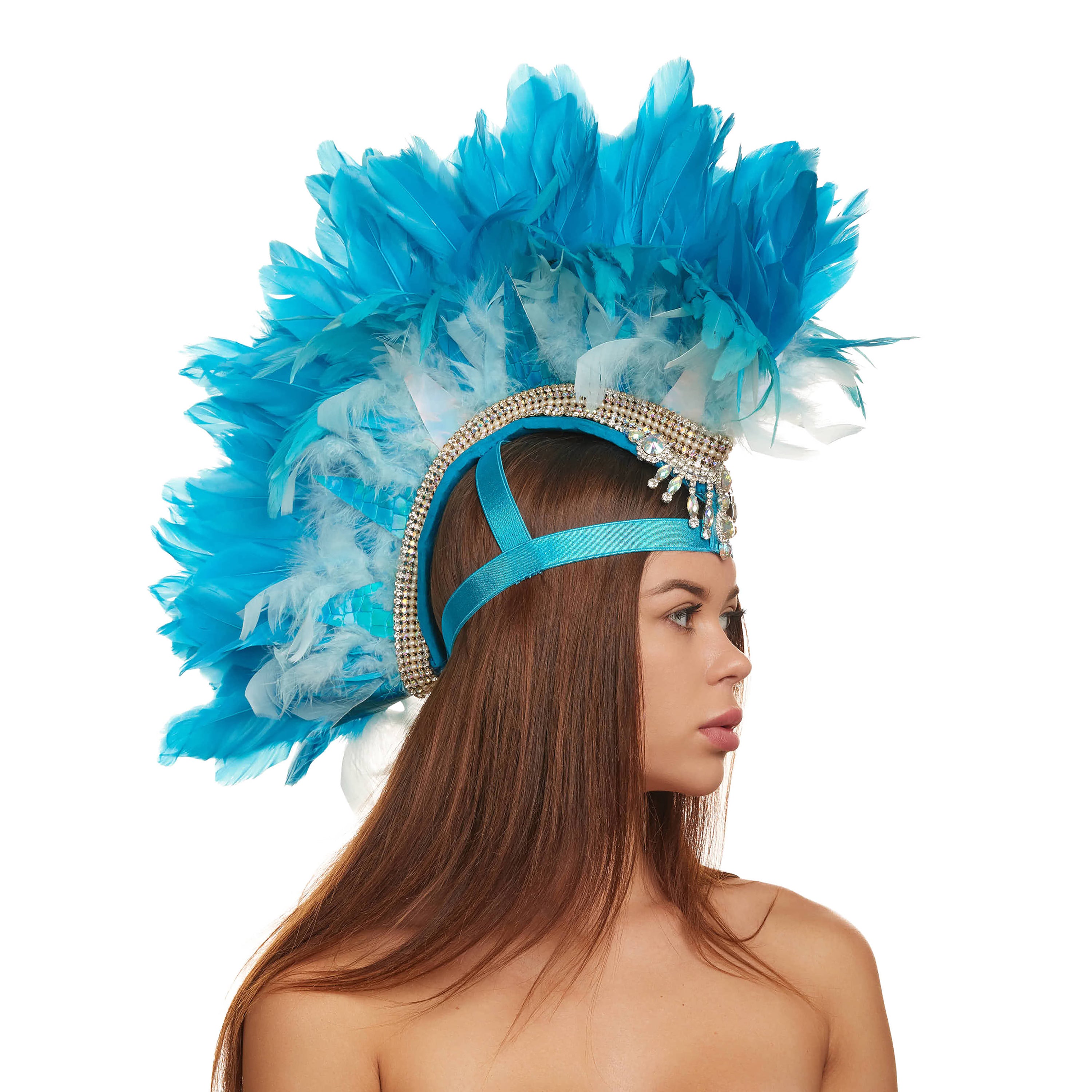 Ice Blue Feather Mohawk