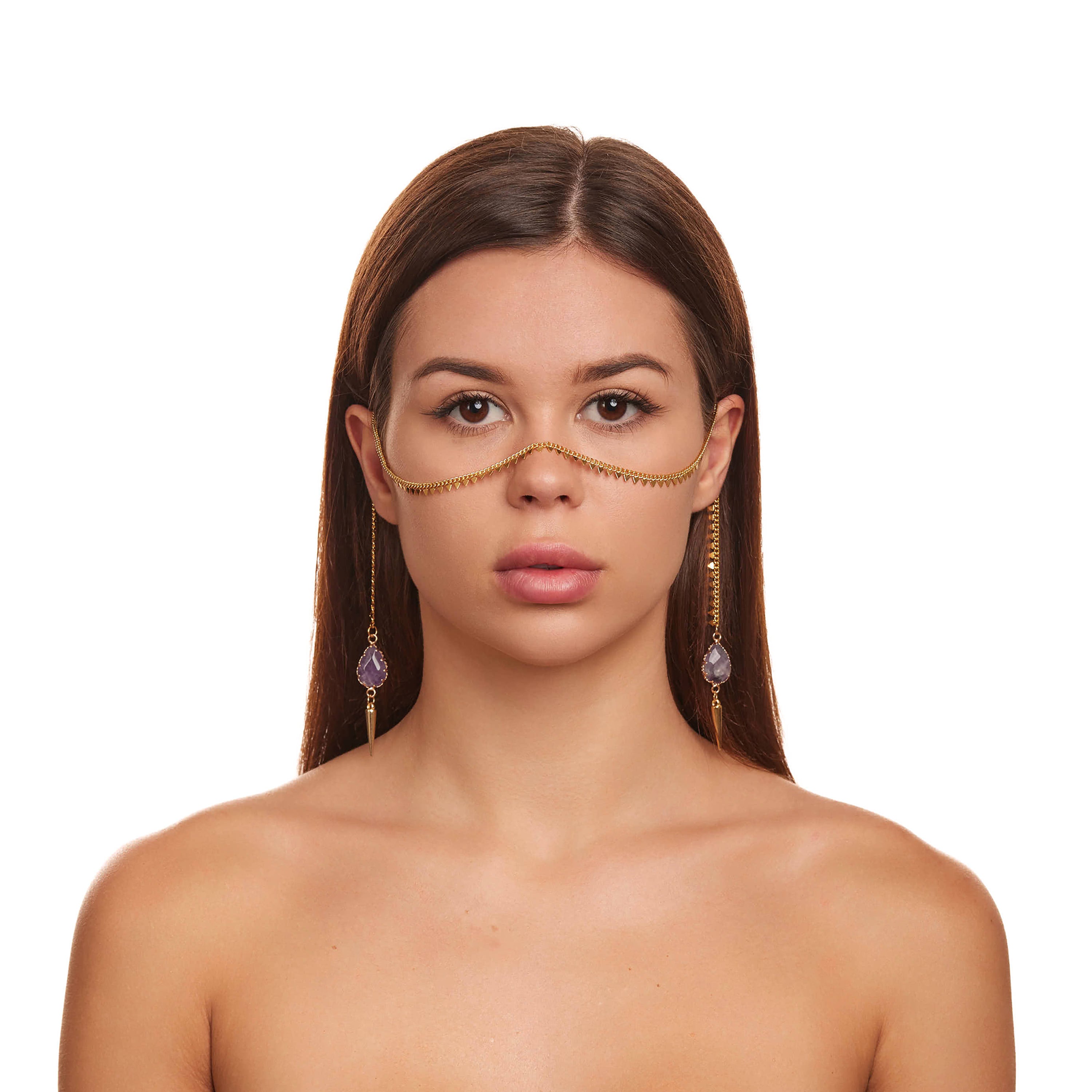 Amethyst Face Chain
