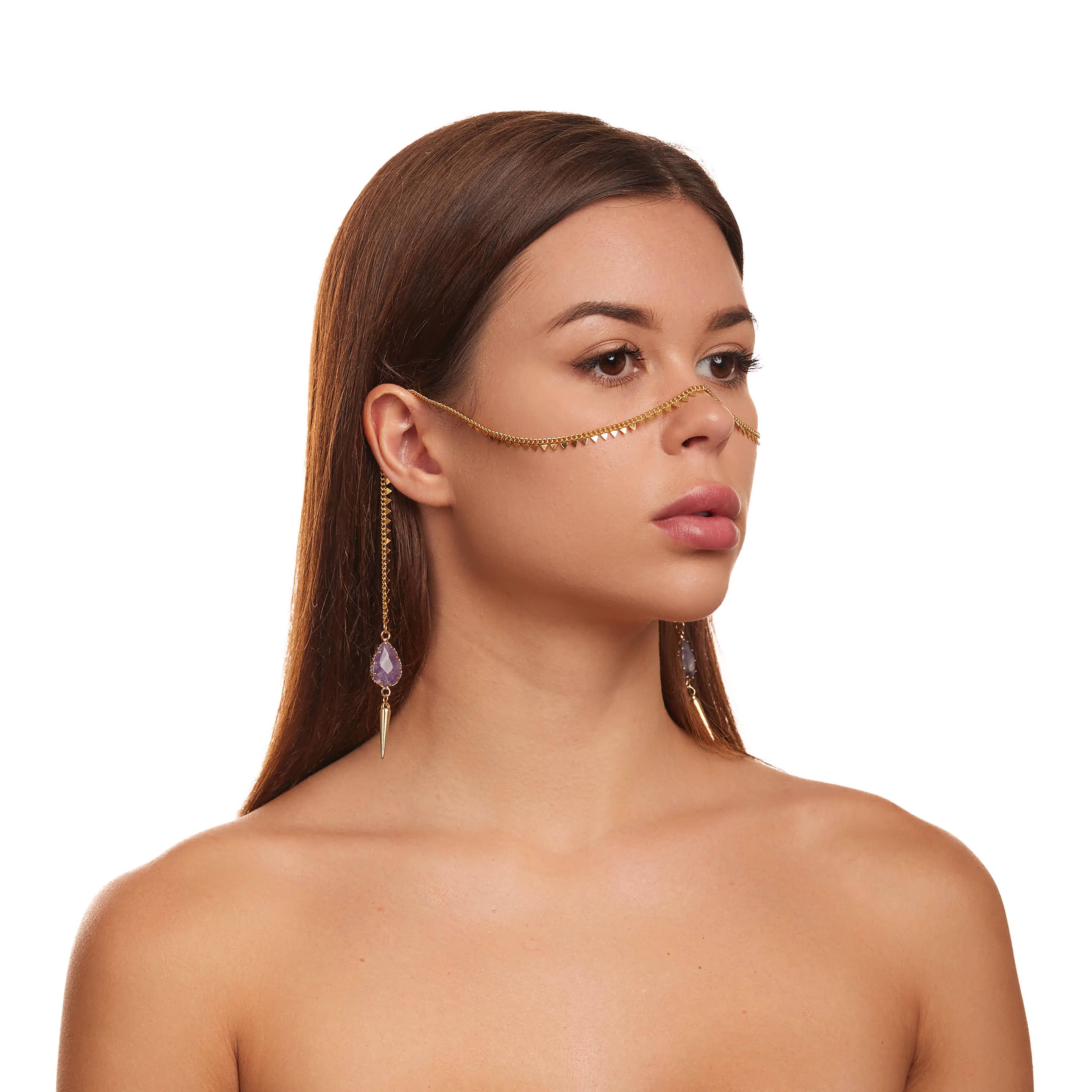Amethyst Face Chain