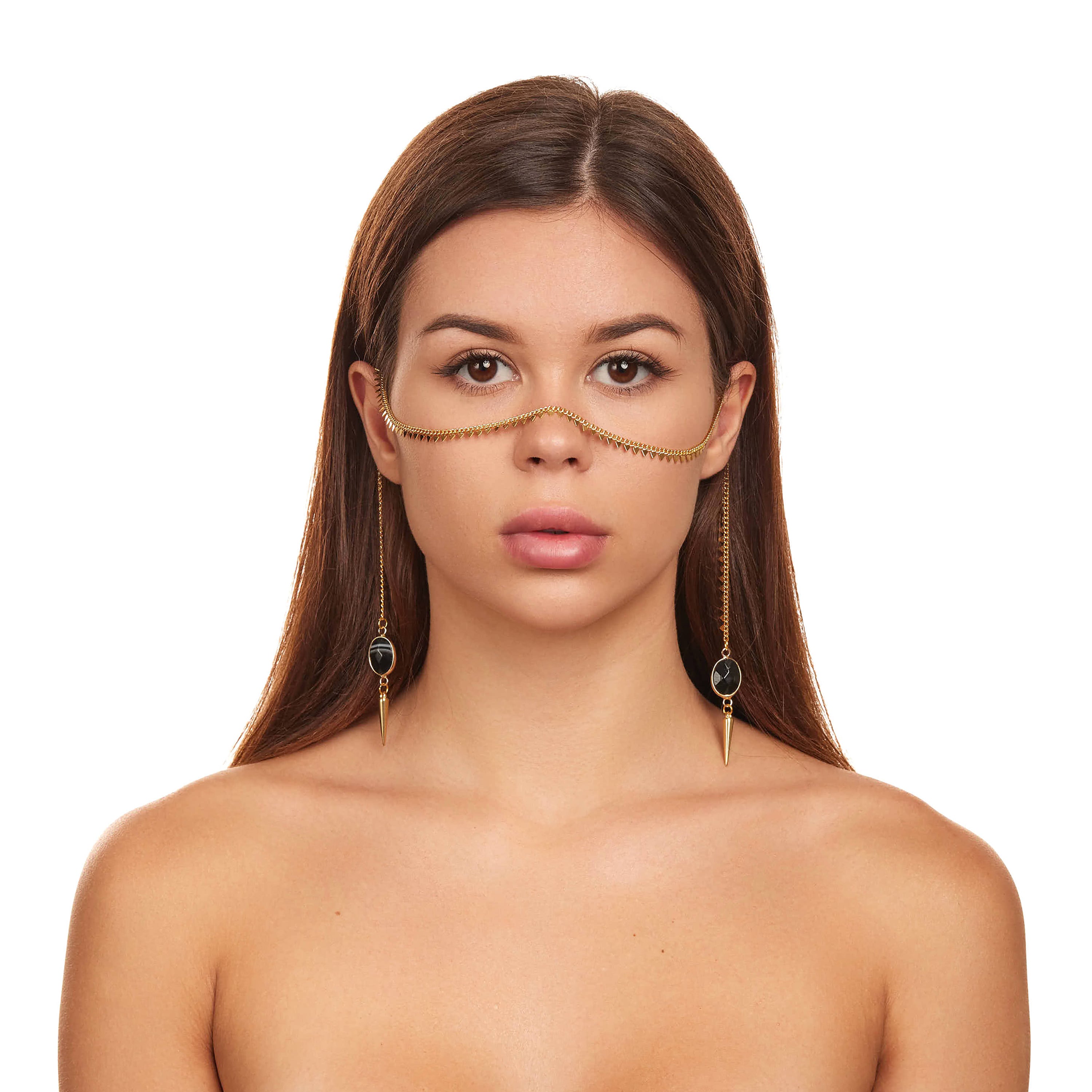 Onyx Face Chain