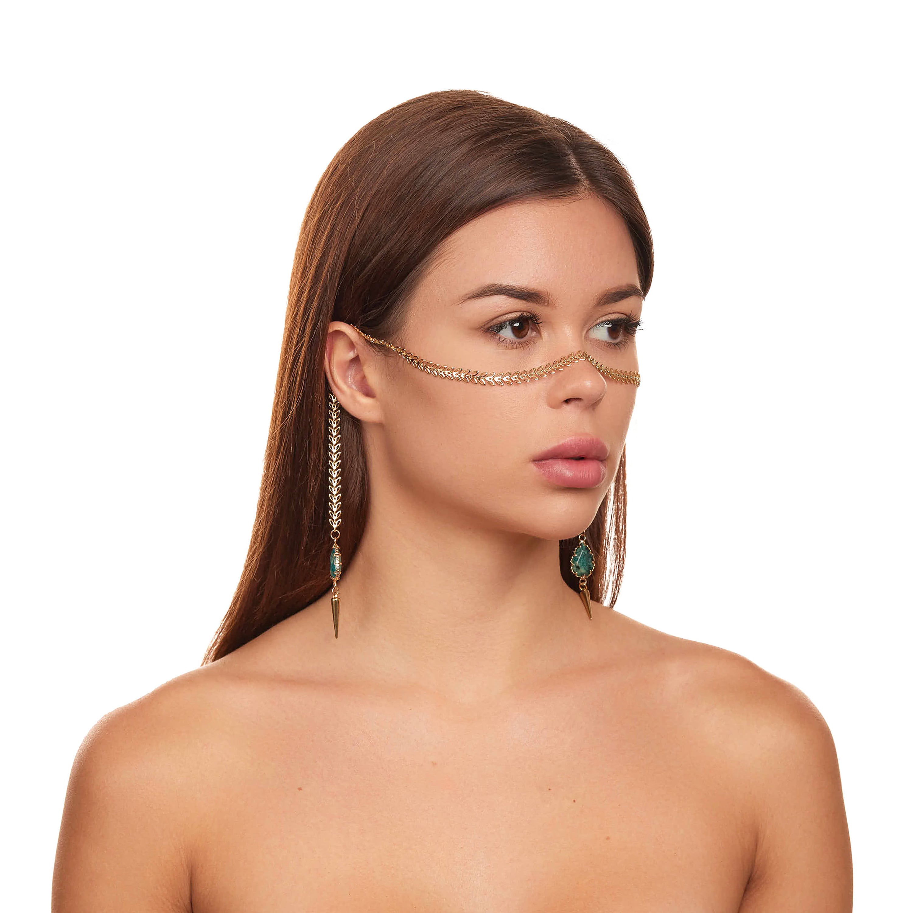 Green Onyx Face Chain