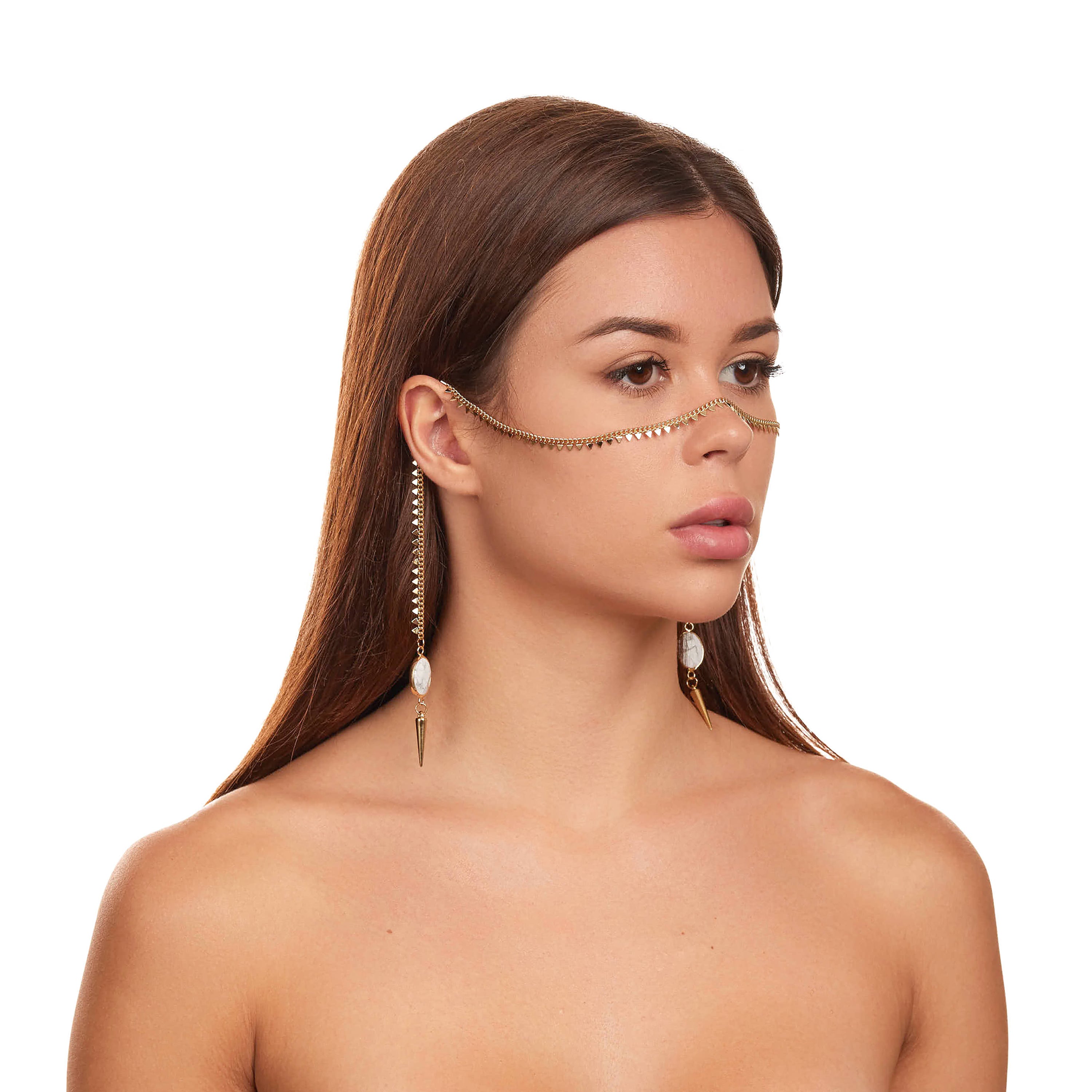 Howlite Face Chain