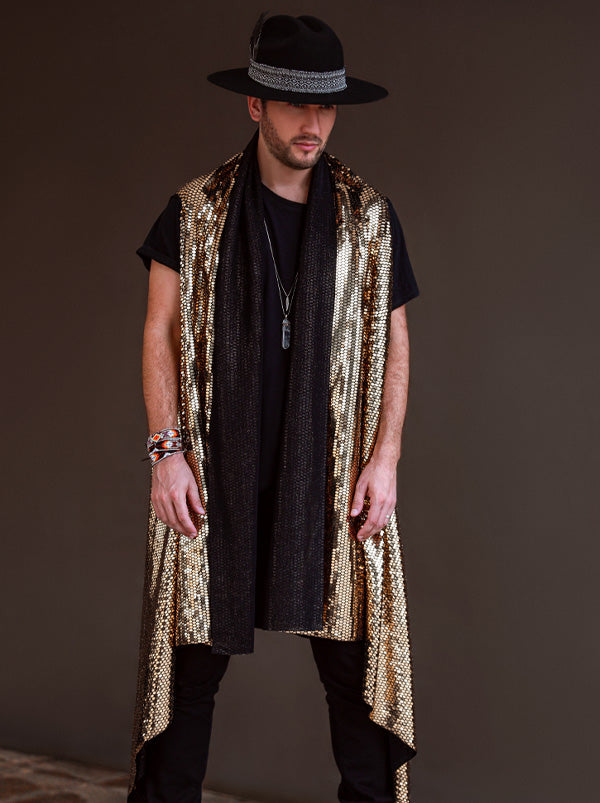 Men Sequin Cape