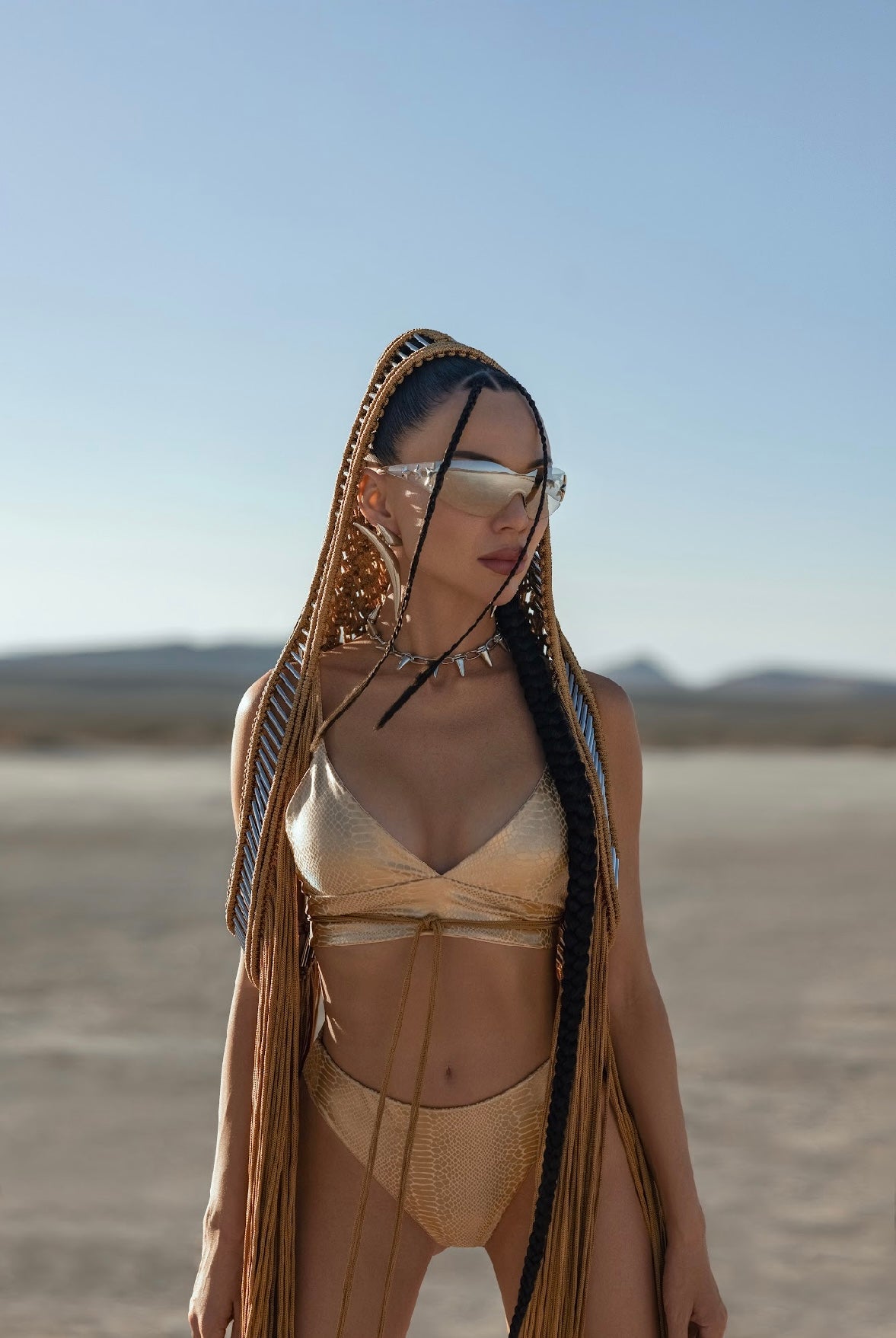 Golden Mirage Macramé Hood