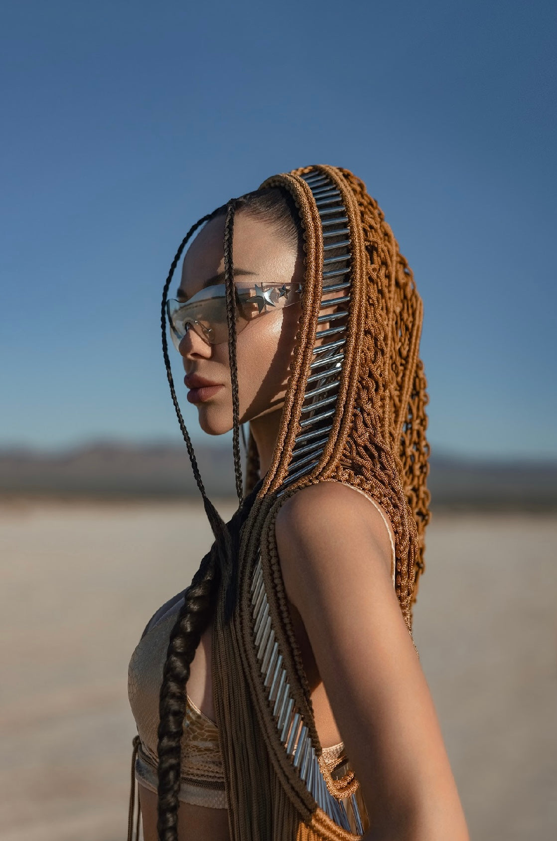 Golden Mirage Macramé Hood