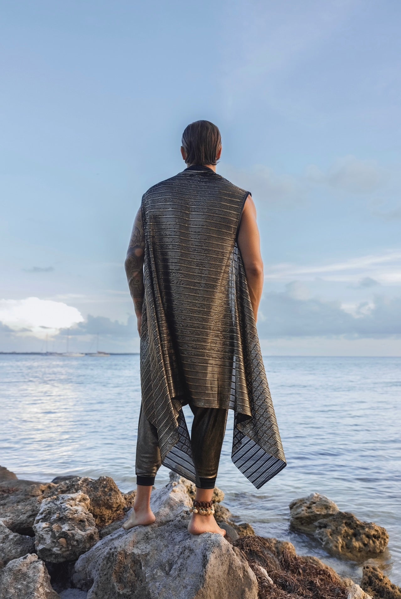 Golden Horizon Sheer Cape