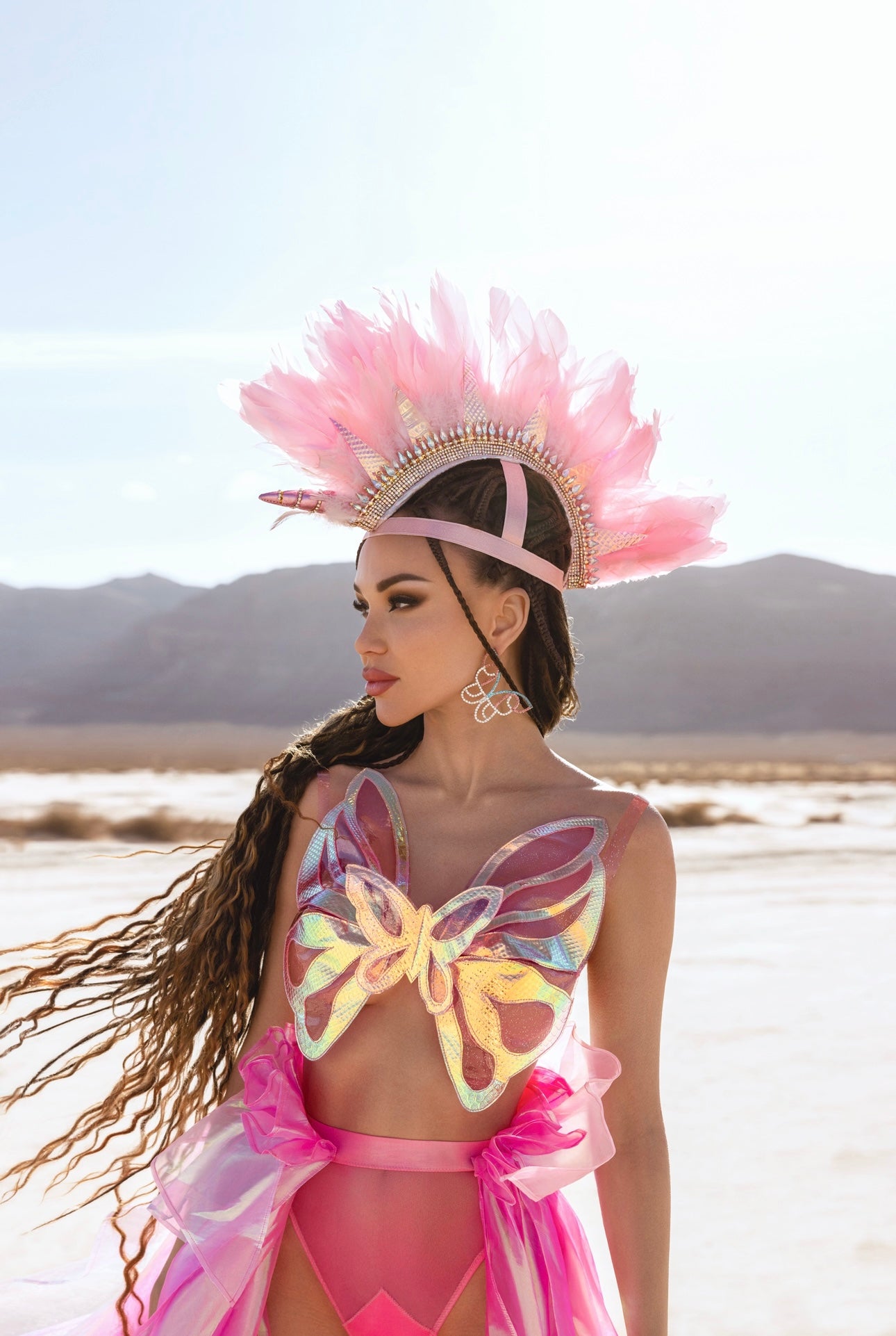 Celestial Bloom Mohawk Headpiece
