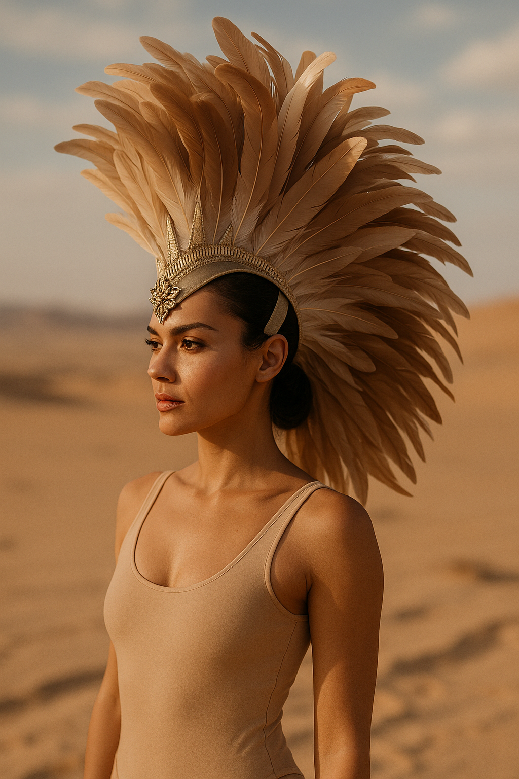 White Gold Feather Mohawk