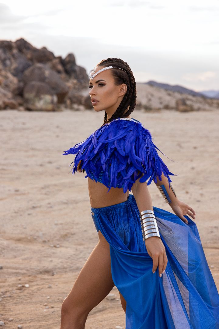 Blue Feathers Costume