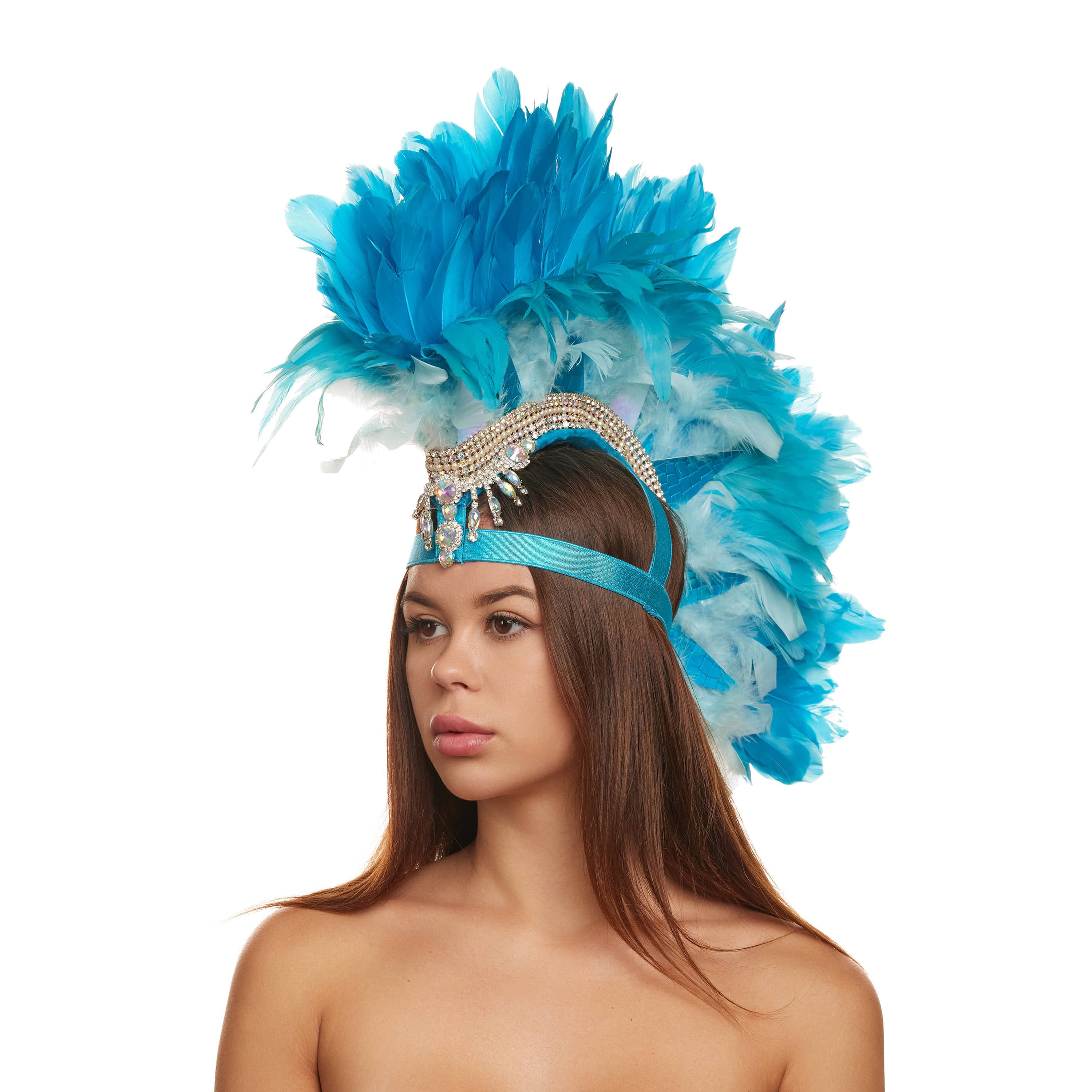 Ice Blue Feather Mohawk
