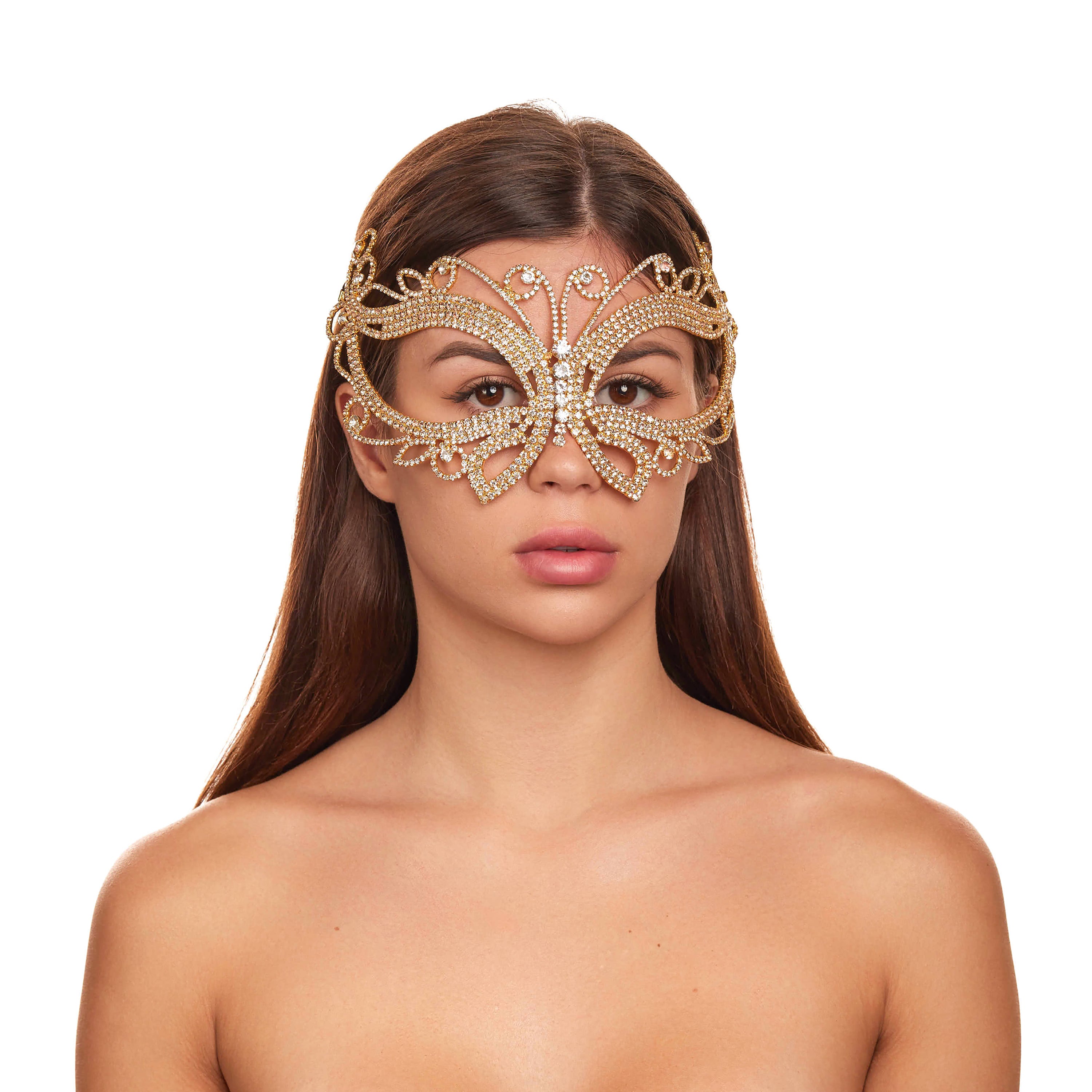Gold Butterfly Face Mask